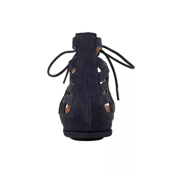 Gentle Souls Women's Break My Heart Lace Up Gladiator Flat Sandals - Black 5M - Picture 12 of 13